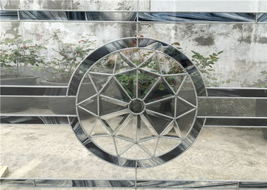 Seul verre décoratif principal rond de panneau pour la porte d'entrée bas E 3.2m gâchés